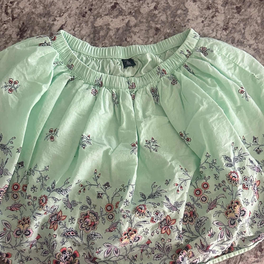 GAP Mint Green Floral Skirt